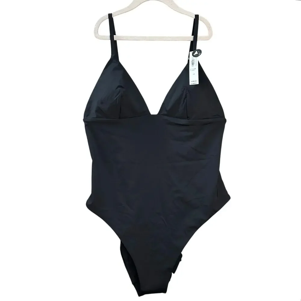 Victoria Secret Swim Essential Triangle One Piece Swimsuit Black Size Large‎